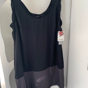 Thakoon black/gray dress polyester crepe look dress